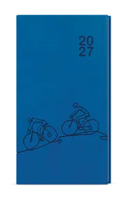 Wochentagebuch - Jakub - Vivella mit Prägung - Taschenformat - Hellblau - Fahrrad